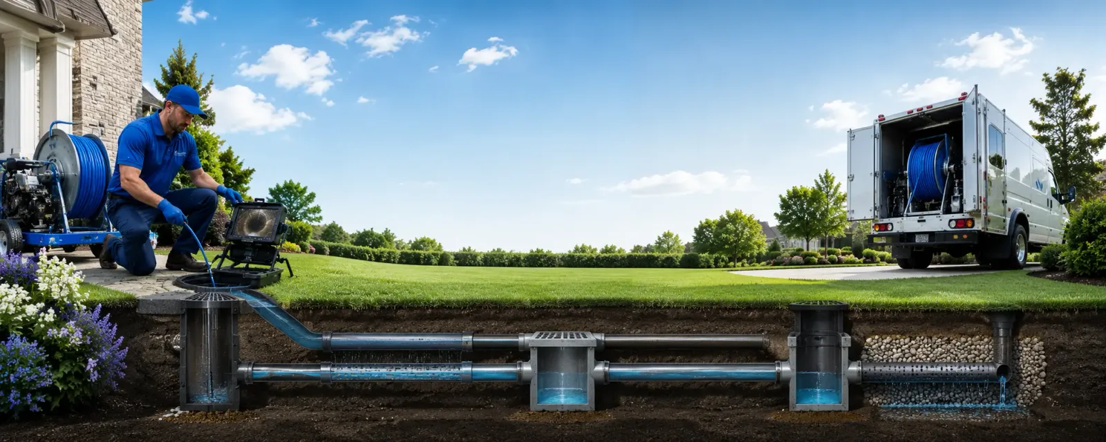 Outdoor drain cleaning information for East Moriches, NY